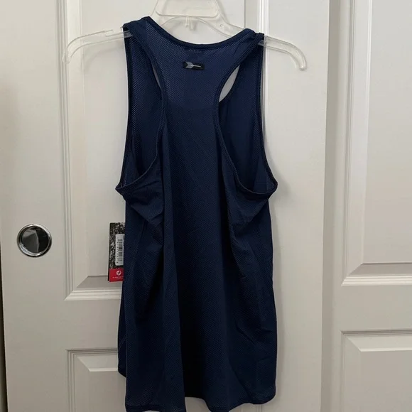 Oiselle Flyout Racerback Tank size 10 deep blue - Picture 4 of 5